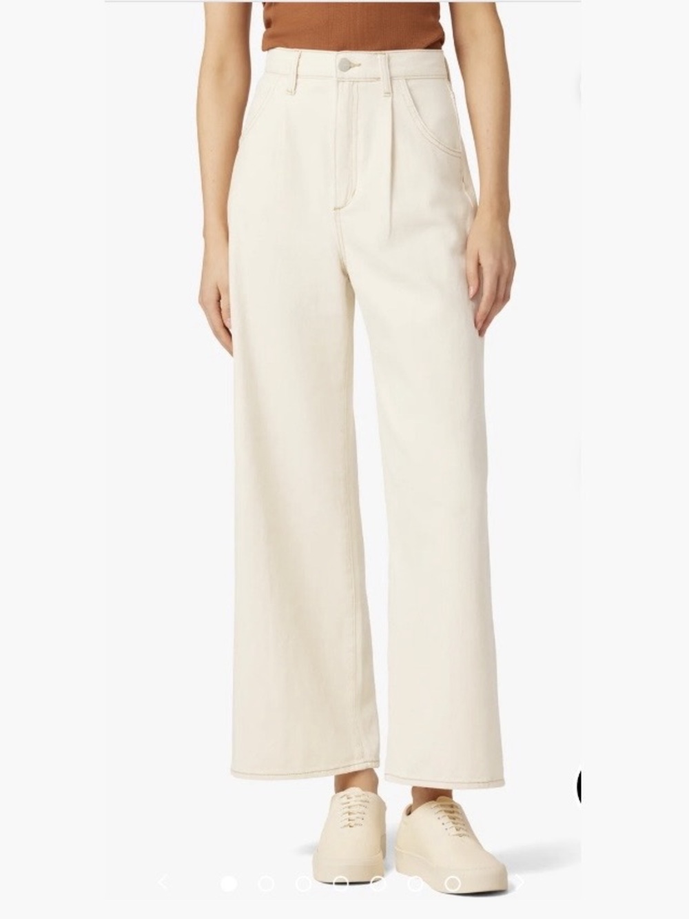 Joe’s Jeans off white wide leg jeans
